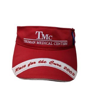 Truman Medical Centers Race For The Cure 2003 Sun Visor Hat Red OS Adjustable